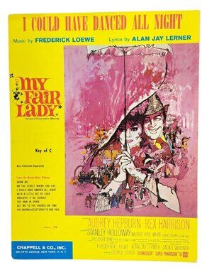 Vintage I Could Have Danced All Night Sheet Music My Fair Lady 1956 Hepburn